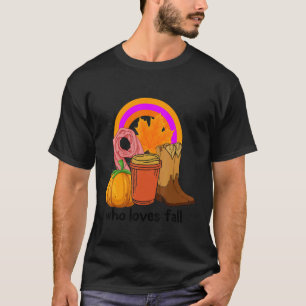 Halloween Girl Who Loves Fall Cottagecore Autumn F T-Shirt