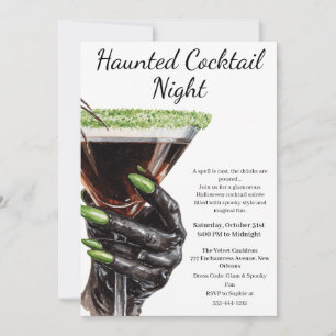Halloween Girls Night Out   Spooky Cocktail Party Invitation