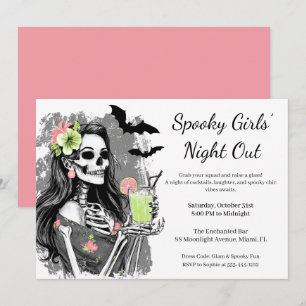 Halloween Girls Night Out Spooky Cocktail Party Invitation