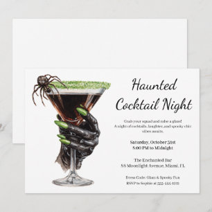 Halloween Girls Night Out   Spooky Cocktail Party Invitation