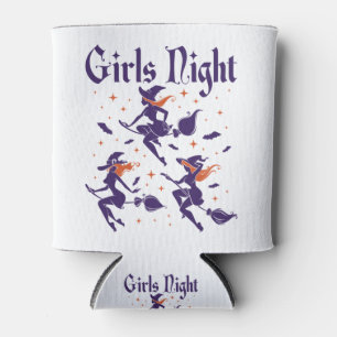 Halloween Girls Night Out Witches on Broomsticks Can Cooler