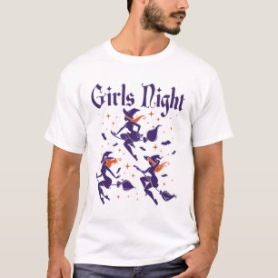Halloween Girls Night Out Witches on Broomsticks T-Shirt