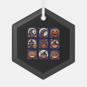 Halloween Glass Tree Decoration