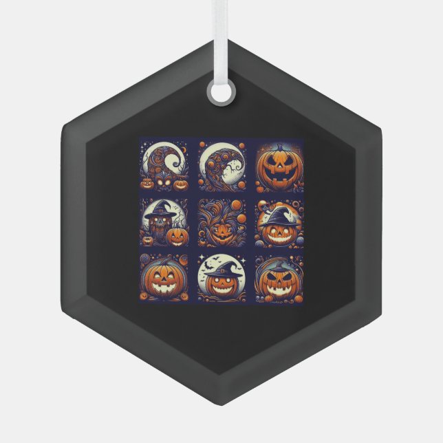 Halloween Glass Tree Decoration (Front)