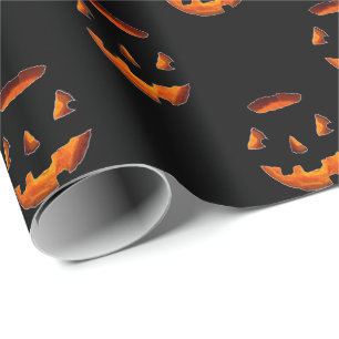 Halloween Glowing Pumpkin Wrapping Paper