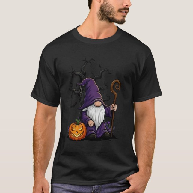 Halloween Gnome Basic Dark T-Shirt (Front)