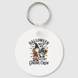 Halloween Gnome Crew Vintage Engraving Shirt_1 Key Ring