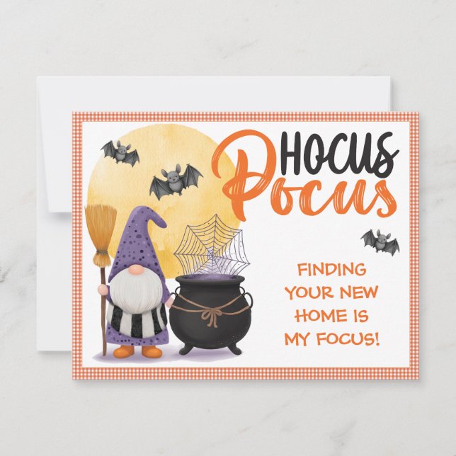 Halloween Gnome Customer Pop By Holiday Card (Front)