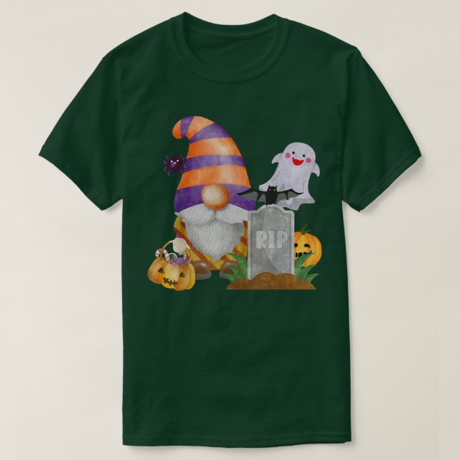 Halloween Gnome cute Gnome Halloween Costume Pumpk T-Shirt (Design Front)