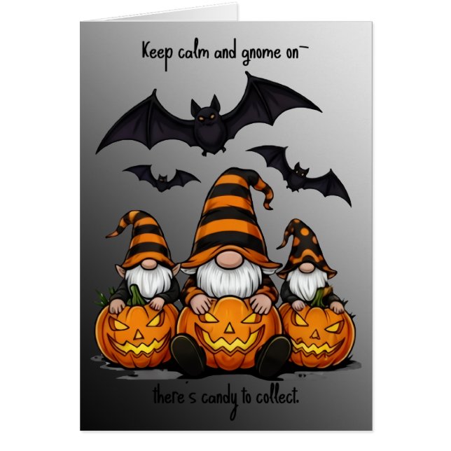 Halloween Gnome Greeting Card (Front)