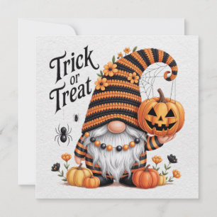 Halloween Gnome Greeting Card