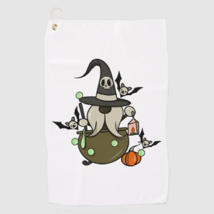 Halloween Gnome. Happy Halloween Golf Towel