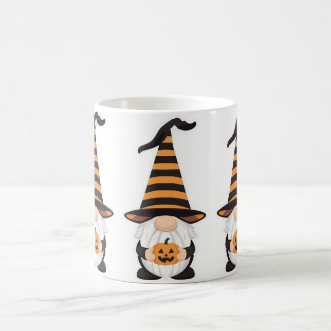 Halloween Gnome Mug | Cute Pumpkin Coffee Cup (Center)