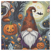 Halloween Gnome Pattern Fabric