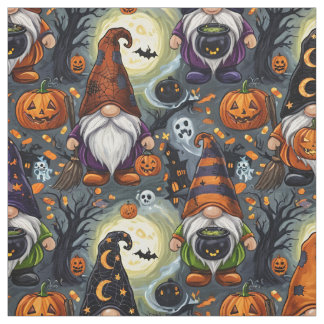 Halloween Gnome Pattern Fabric