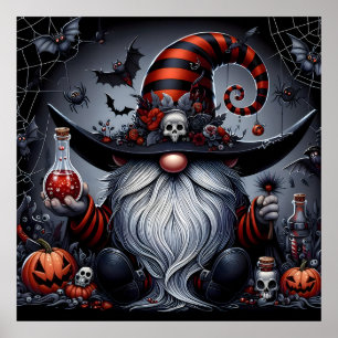 Halloween Gnome Poster
