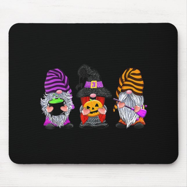 Halloween Gnomes Cute Autumn Pumpkin Fall Fun Holi Mouse Pad (Front)