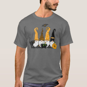 Halloween Gnomes Cute Autumn Pumpkin Fall Holiday T-Shirt