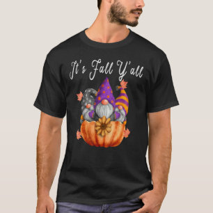 Halloween Gnomes Cute Autumn Pumpkin Fall T-Shirt