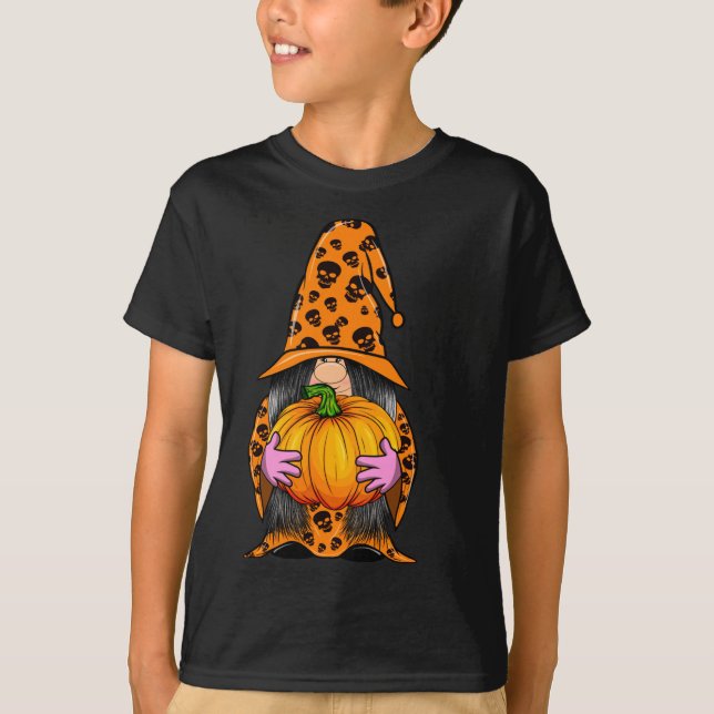 Halloween Gnomes Cute Autumn Pumpkin It's Fall Yal T-Shirt (Front)