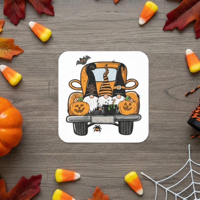 Halloween Gnomes in Truck Sticker (Halloween Gnomes in Truck Sticker)