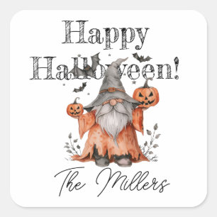 Halloween Gnomes Square Sticker