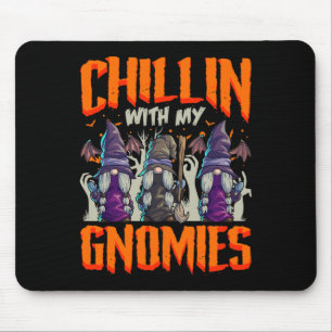 Halloween Gnomes Witch Chillin With My Gnomies Mouse Pad