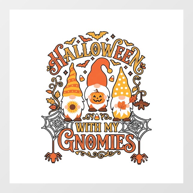 Halloween Gnomies Pumpkin Spider Web Bats_1 (Sheet)