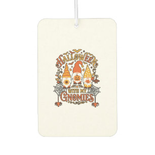 Halloween Gnomies Pumpkin Spider Web Bats_1 Car Air Freshener