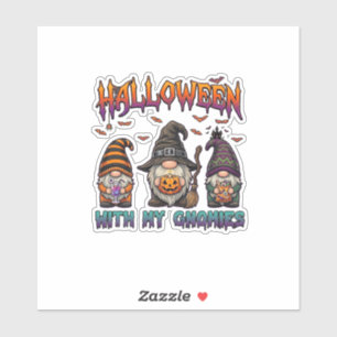 Halloween Gnomies Three Gnomes Witch Hat Pumpkin_1