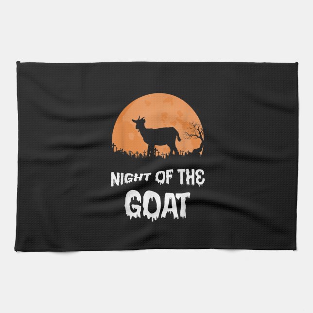 Halloween Goat Costume Gift Tea Towel (Horizontal)