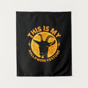 Halloween Goat Costumes Funny Goat Farming Farmer Tapestry