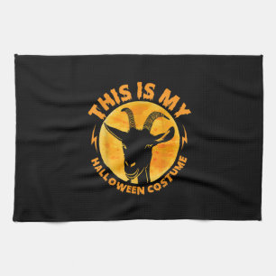 Halloween Goat Costumes Funny Goat Farming Farmer Tea Towel