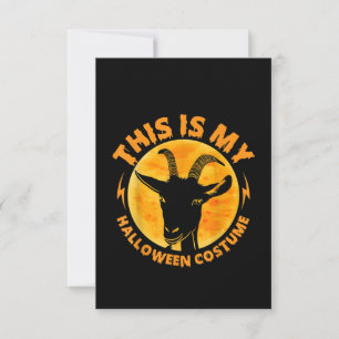 Halloween Goat Costumes Funny Goat Farming Farmer Thank You Card