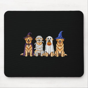 Halloween Golden Retriever Ghost Soky Dog Lovers D Mouse Pad