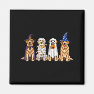 Halloween Golden Retriever Ghost Spooky Dog Lovers Magnet