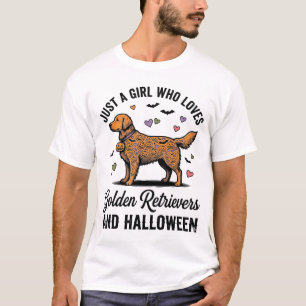 Halloween Golden Retriever Girl Dog Mum Vintage Ar T-Shirt