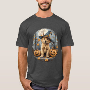 Halloween Golden Retriever Puppy Jack O Lanterns T-Shirt