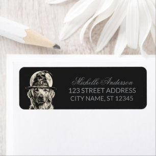 Halloween Golden Retriever Return Address