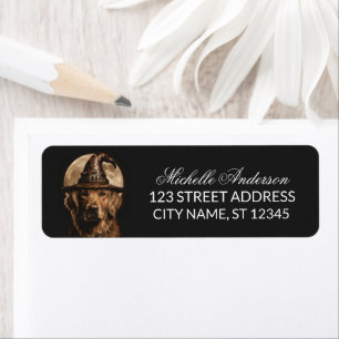 Halloween Golden Retriever Return Address