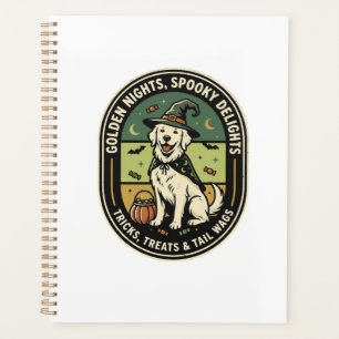 Halloween Golden Retriever Spooky Night Club Planner