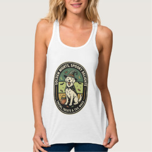 Halloween Golden Retriever Spooky Night Club Singlet