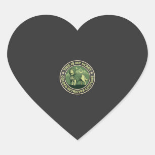 Halloween Golden Retriever This is my Scary_1 Heart Sticker