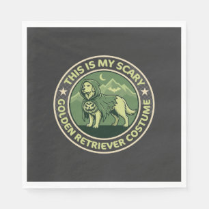 Halloween Golden Retriever This is my Scary_1 Napkin