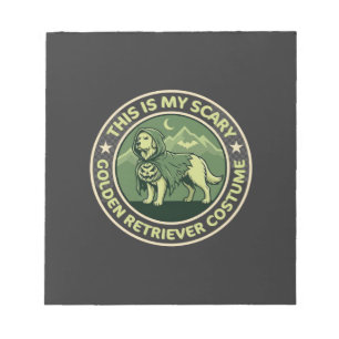 Halloween Golden Retriever This is my Scary_1 Notepad