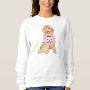 Halloween Goldendoodle Pumpkin Trick or Treating Sweatshirt