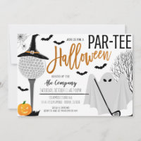 Halloween Golf Party Invitation