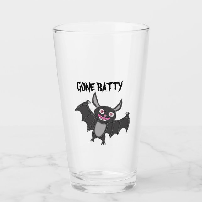 Halloween Gone Batty Glass (Front)