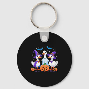 Halloween Goose Ghost Pumpkin Witch Costume Soky F Key Ring