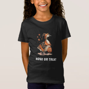 Halloween Goose Honk or Treat Girl T-Shirt
